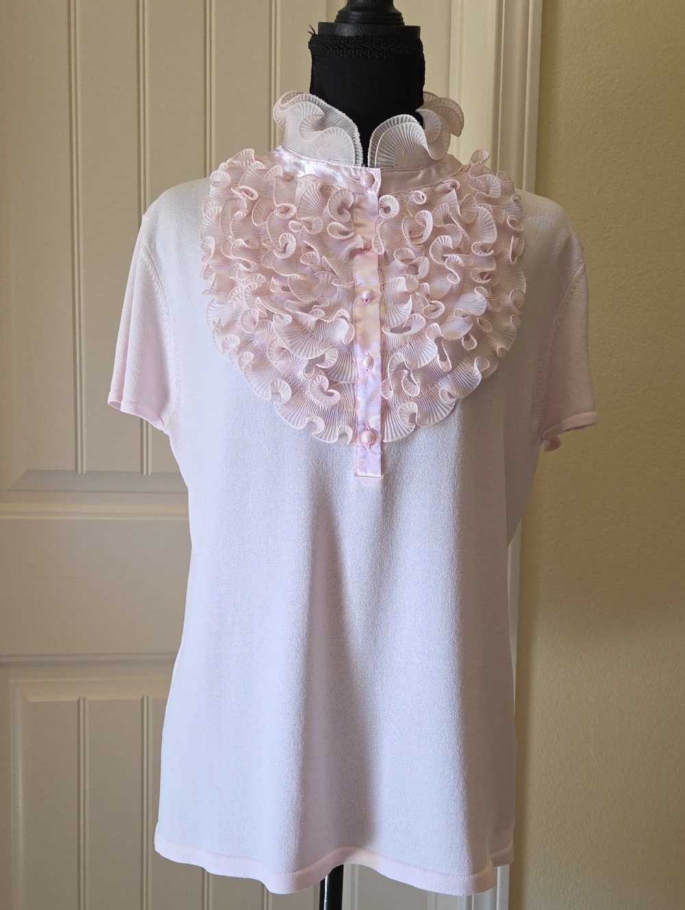 Classic Vintage Adrienne Vittadini Studio Knit Top, Pink, Size XL